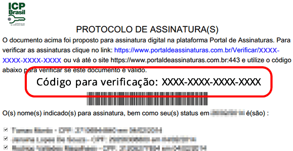 Verificar protocolo de assinaturas